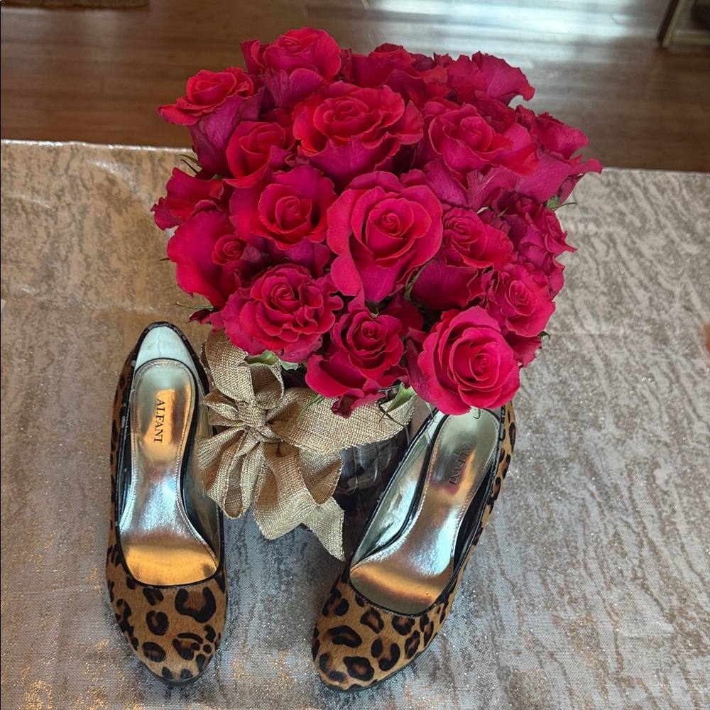 Alfani Leopard Print Flats - Tan and Black